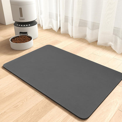 Montvoo-Absorbent Pet Feeding Mat-No Stains Pet Mat for Food and Water Bowl-Quick Dry Cat & Dog Food Mat Water Dispenser Mat-Pet Supplies Mat-Dog Water Bowl Mat for Messy Drinker,（Brown,16"X24"）16