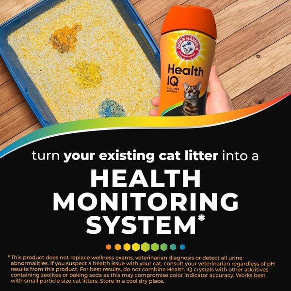 ARM & Hammer Health IQ Cat Litter Additive, 10 Oz | Color Changing Health Indicators, Urine Ph Monitoring, Works with Most Litter2