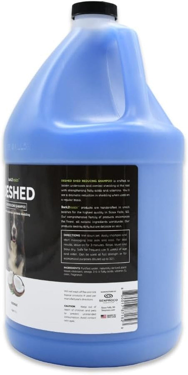 Bark2Basics Deshedding Dog Shampoo for Shedding Control, 1 Gallon, 32:1 | Concentrate Makes 32 Gallons, Removes Undercoat, Reduces Shed, Gentle on Pets and Puppies, Sensitive Skin, USA Made2