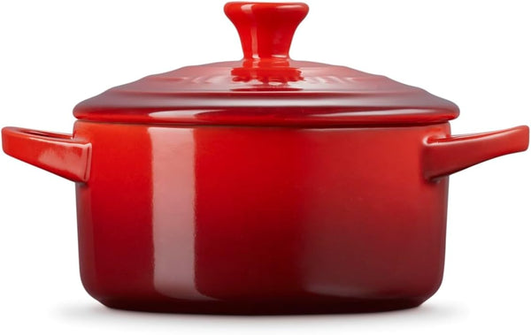 Le Creuset Stoneware Mini round Cocotte, 14 Oz., Cerise4