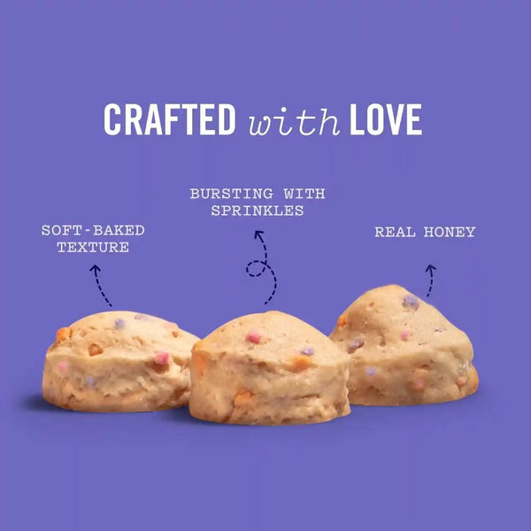 Three Dog Bakery Ultimate Celebration Cake Bites for Dogs - 12 Oz Bag | Soft Baked Dog Treats - Birthday Vanilla Flavor with Sprinkles4