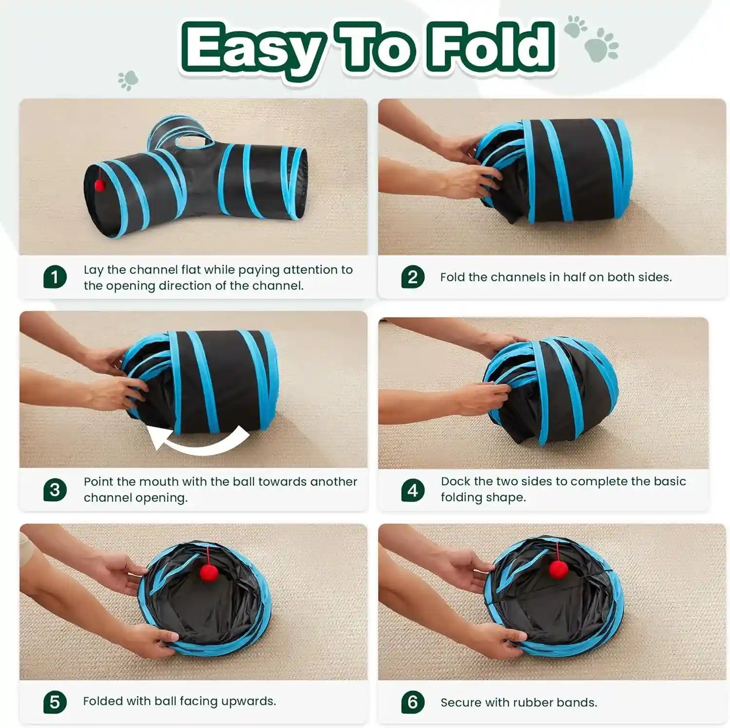 love-s-cabin-cat-tunnel-for-indoor-cats-3-way-collapsible-play-tunnel-with-teaser-wand-peek-holes-toy-ball-small-pet-toy-for-kittens-rabbits-black-blue-small-size