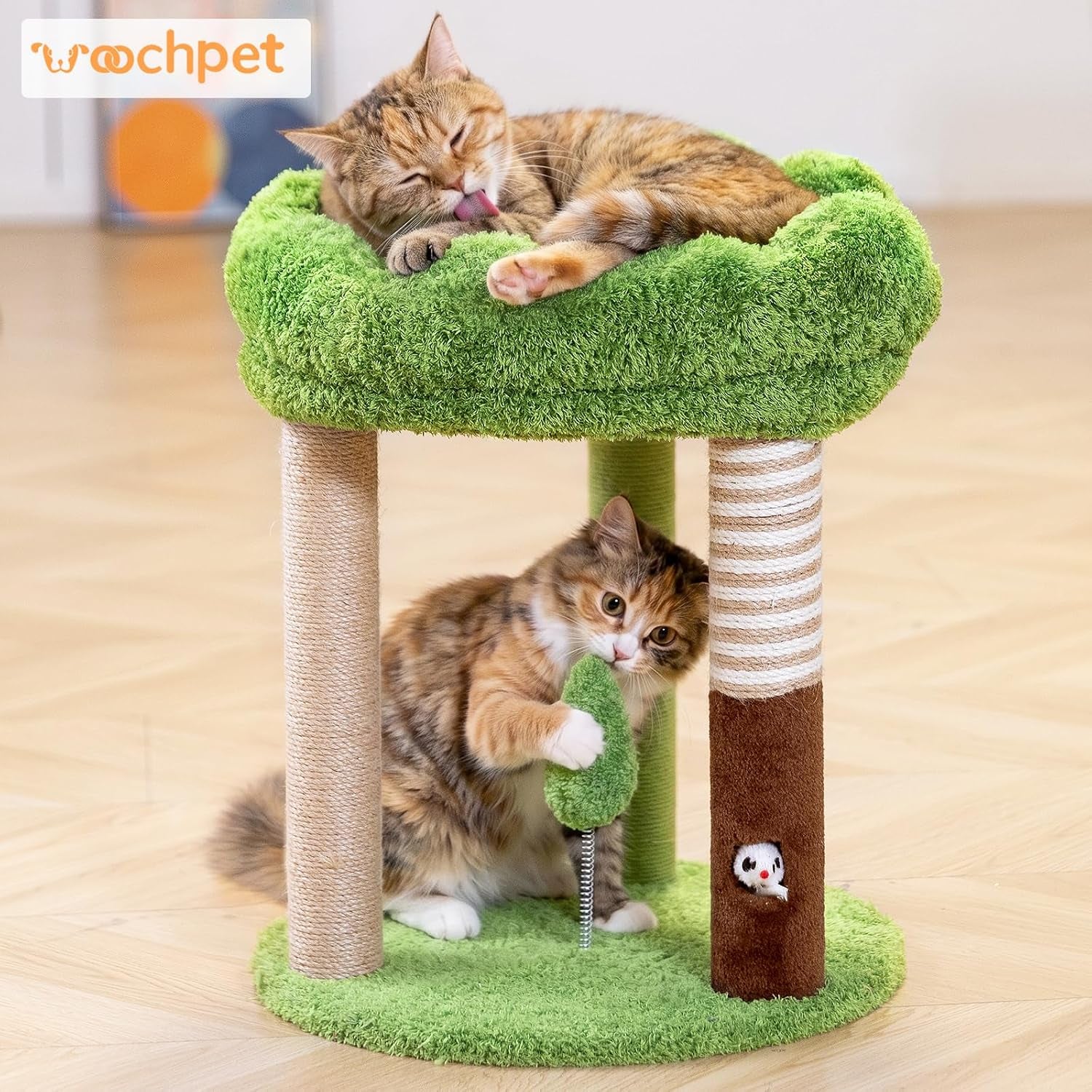 woochpet-20-inch-small-cat-tree-for-indoor-cats-and-kittens-cat-tower-with-3-sisal-scratching-posts-removable-washable-perch-bed-hanging-toy-ball-compact-cat-condo-for-small-spaces