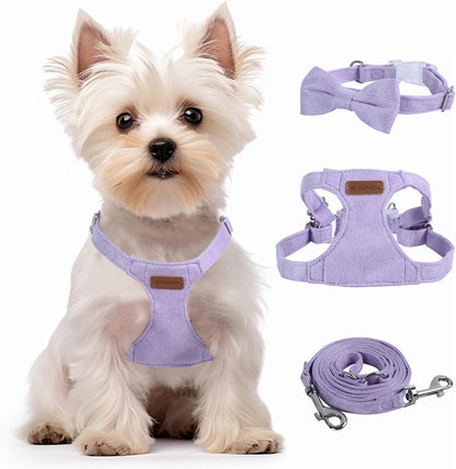 Dog Harness and Leash Set, XXS No Pull Adjustable Puppy Harness with Multifunction Pink Dog Leash and Dog Collar, Soft No Choke Escape Proof Pet Harness Vest for Small Dogs and Cats (Pink, S)8
