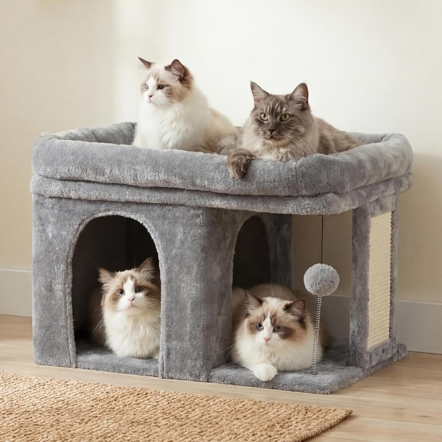 heybly-cat-tree-14-cat-tower-with-large-cat-bed-condo-hct203sw-cat-furniture-for-indoor-cats-large-adult-cat-house-with-scratching-posts-and-spring-balls-for-kittens-light-gray