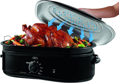 Oster CKSTRS18-BSB-W 18-Quart Roaster Oven with Self-Basting Lid, Black2