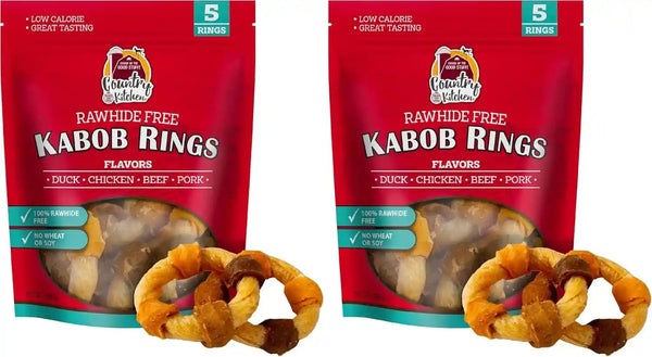 Country Kitchen Rawhide Free Beef Rings Dog Chews, Made with Real Beef, Highly Digestible, Gluten Free, 7 Count16