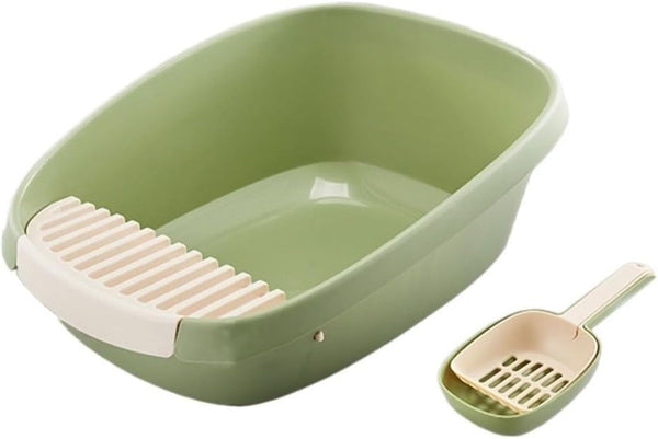 Pet Supplies, Enclosed Cat Litter Box for Large Cats, High Sided XL with Scoop(Green,Medium)12