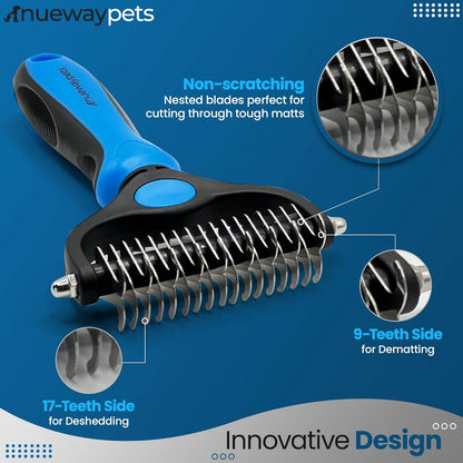 Reduce Shedding with the Original Fureverbrush® by Nuewaypets - Pro Undercoat Grooming Tool for Dogs | Deshedding and Dematting Tool2