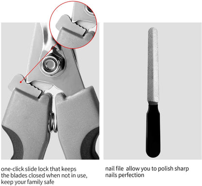 Tpotato Dog Nail Clippers,Dog Nail Trimmers for Large Breed Dog with Quick Sensor,Safari Professional Cat Nail Clipper with Safety Guard and Nail File.3