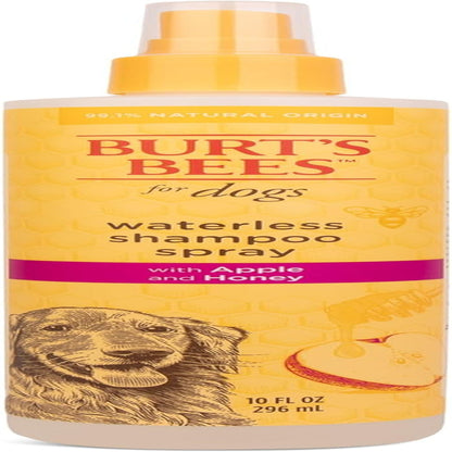 Burts Bees for Pets Waterless Shampoo Spray, with Apple & Honey, 10 Fl Oz | No-Rinse Waterless Formula, Ph Balanced, Ideal for Quick Touch-Ups between Full Baths, No Sulfates Parabens or Phthalates1