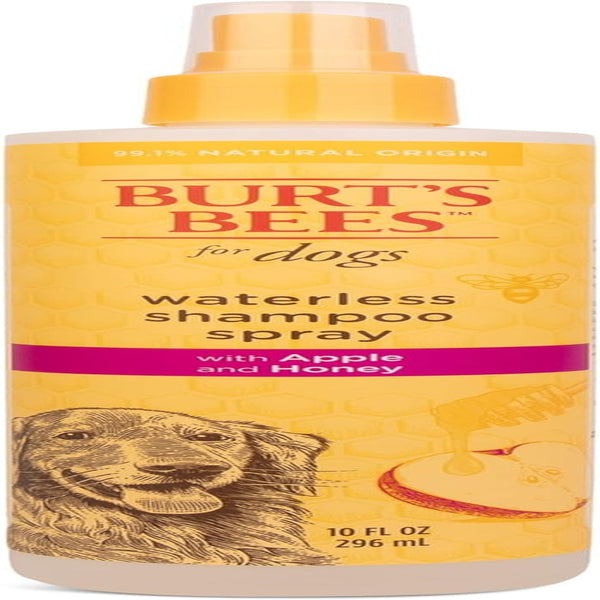 Burts Bees for Pets Waterless Shampoo Spray, with Apple & Honey, 10 Fl Oz | No-Rinse Waterless Formula, Ph Balanced, Ideal for Quick Touch-Ups between Full Baths, No Sulfates Parabens or Phthalates1