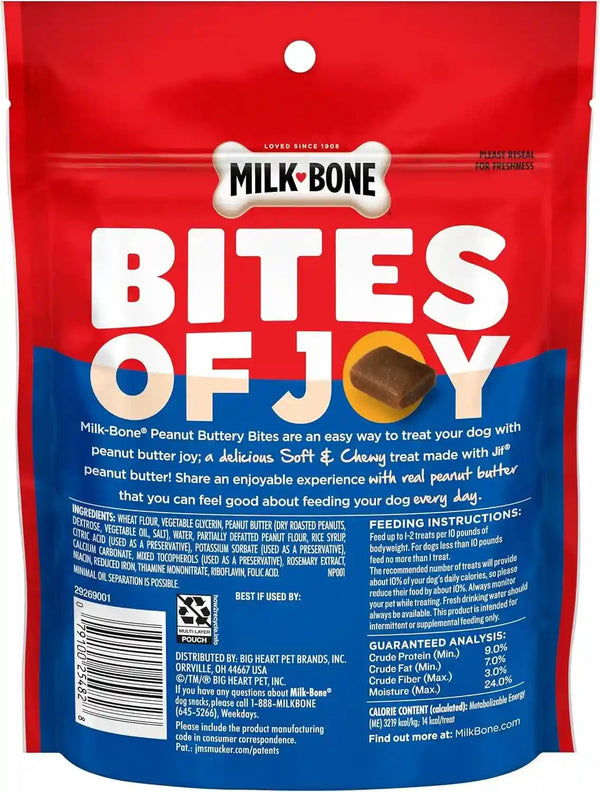 Milk-Bone Soft & Chewy Peanut Buttery Bites, 4.5 Oz. Bag | Soft Dog Treats with Jif Peanut Butter8