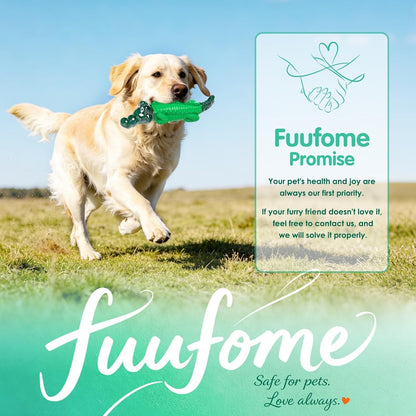 Fuufome Alligator Dog Toys for Aggressive Chewers,Medium Large Breed Dogs | Dental Cleaning, Tough Nylon Rubber Hybrid Structure,Anxiety Relief,Long Daily Indoor Outdoor Chewing Dog Gift9