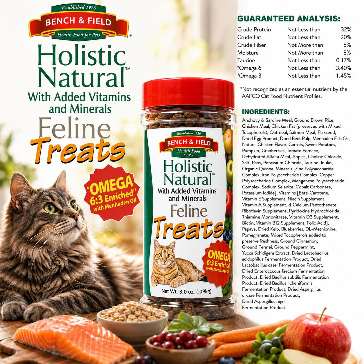 bench-field-holistic-natural-healthy-kitty-cat-treats-crunchy-fish-shaped-bites-delicious-seafood-flavored-snack-3-ounce-pack-of-3-bottles