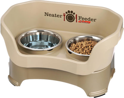 Neater Pet Brands Neater Feeder Deluxe Mess Proof Dog Bowls Elevated for Large Dogs over 40 Lbs, Made in USA, No Spill Raised Dog Food Bowl Stand Feeding Station, Food and Water Bowl Set, Black13