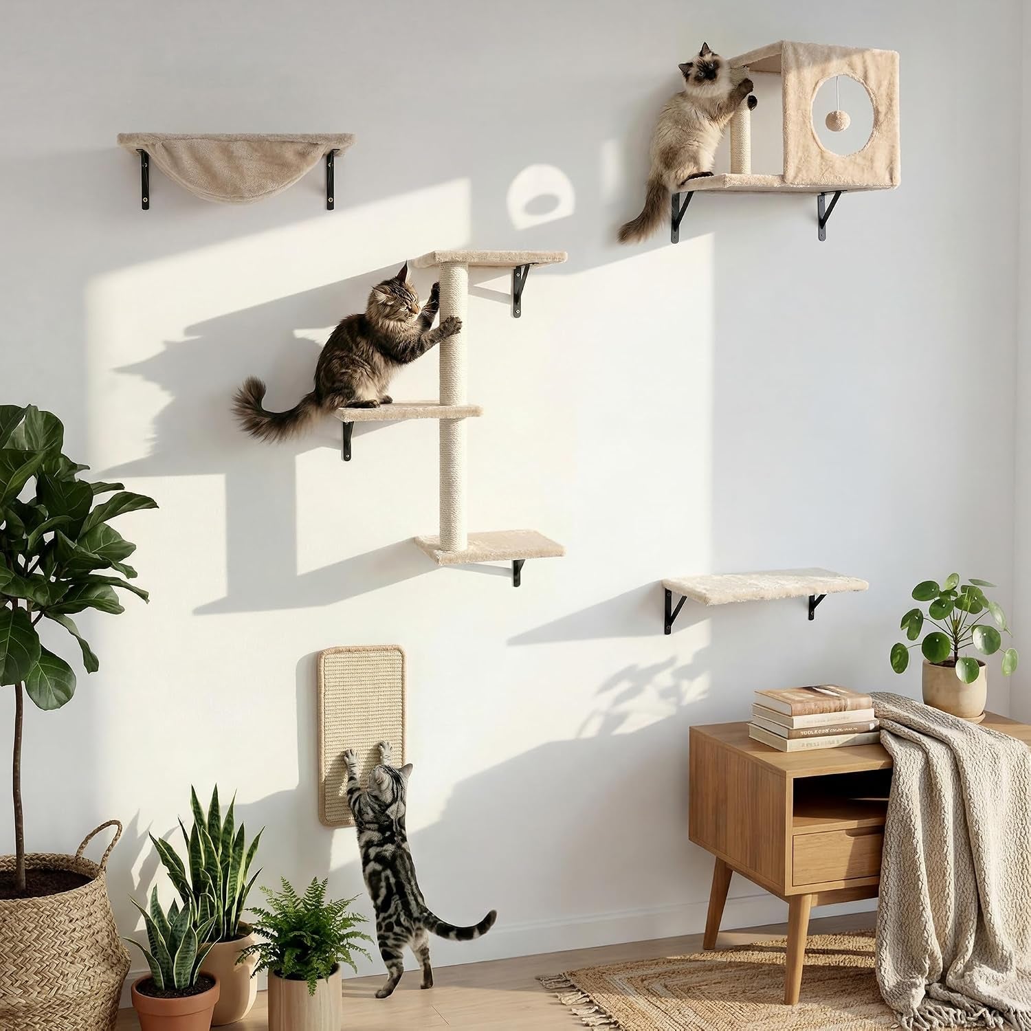 cat-wall-shelves-cat-wall-mounted-furniture-climbing-wall-systems-with-perches-scratchers-and-condo-kitten-indoor-jungle-gym-set-of-5-grey