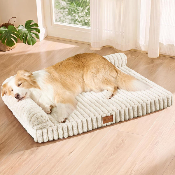 Orthopedic Calming Large Dog Bed Pet Sofa Bed 36''X24'' Grey | 2-Sided Pet Couch Large Sized Dog, Soft Egg-Crate Foam Dog Mat, Waterproof Removable Washable Cover, Nonskid Bottom Cat Bed15
