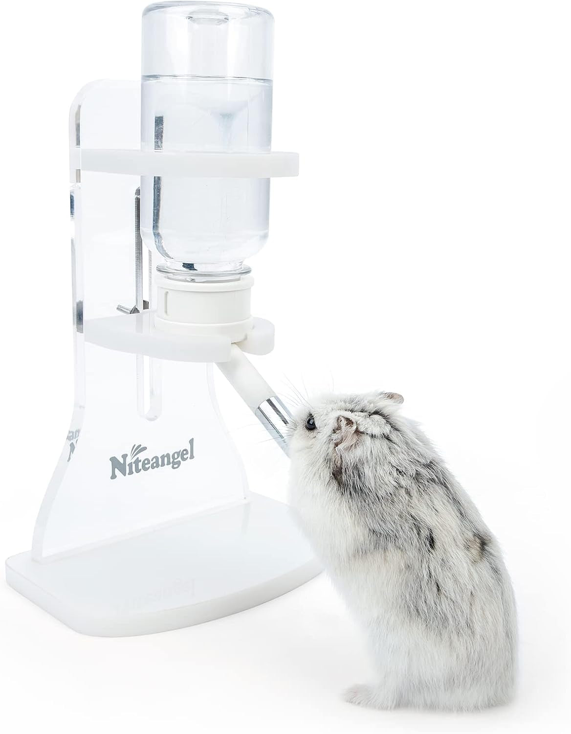 niteangel-hamster-water-bottle-with-stand-4oz-120ml-capacity-leak-proof-adjustable-height-far-away-cage-mess-wet-bedding-water-dispenser-for-syrian-dwarf-hamster-gerbils-mice-rat-or-small-pets