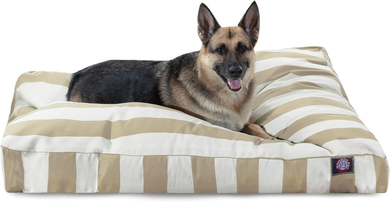 majestic-pet-stripes-rectangle-medium-dog-bed-washable-non-slip-comfy-pet-bed-dog-crate-bed-with-removable-washable-cover-dog-kennel-bed-for-sleeping-polyester-fiber-medium-black