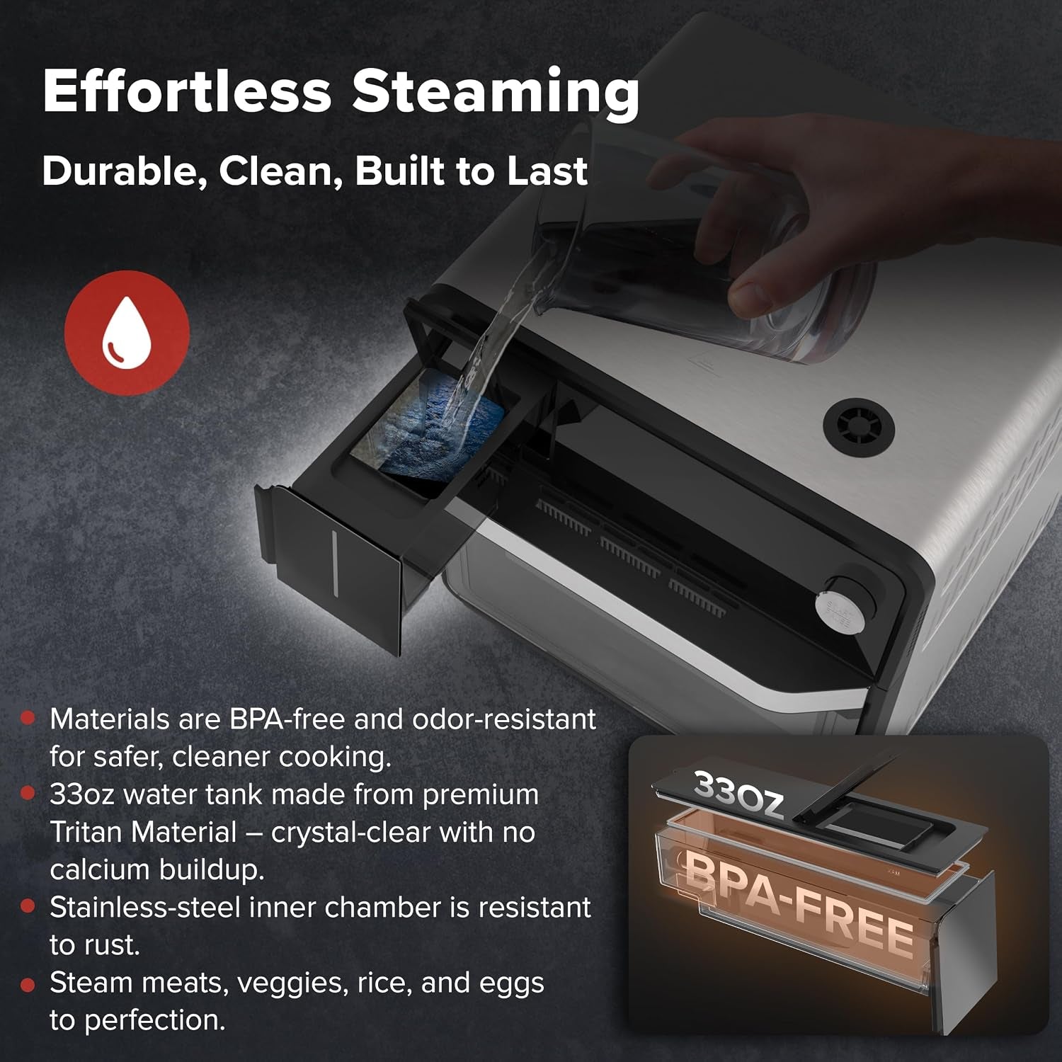 pfas-free-steam-oven-air-fryer-all-in-one-convection-cooker-precision-steam-control-toast-air-fry-sous-vide-more-juicier-meats-120-presets-50-450-f-stainless-steel