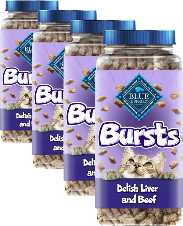 Blue Buffalo Bursts Paw-Lickin' Chicken Crunchy & Creamy Cat Treats, Great for Training, Made with Real Chicken Natural Cat Treats Enhanced with Vitamins, Minerals & Other Nutrients, Tub 12 Oz.15