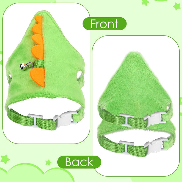 Ferret Harness and Leash Set Small Animals Vest Harness with Safe Bell Dinosaur Shaped Leash Set for Baby Rabbit Guinea Pig Teacup Chihuahua Mouse and Other Small Pet5