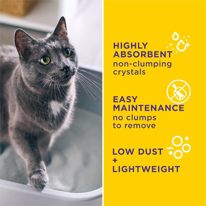 Purina Tidy Cats Care Alert Health Monitoring Litter, 8 Lb | Non-Clumping Color Changing Crystal Litter with Long-Lasting Ammonia Odor Control4