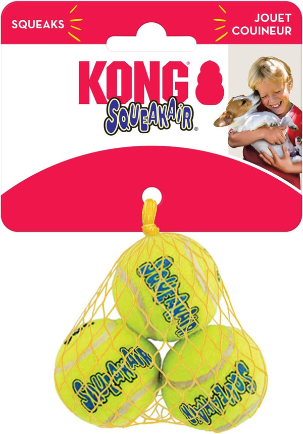 KONG - Squeakair Ball - Dog Toy Premium Squeak Tennis Ball, Gentle on Teeth (X-Small (6 Pack))2