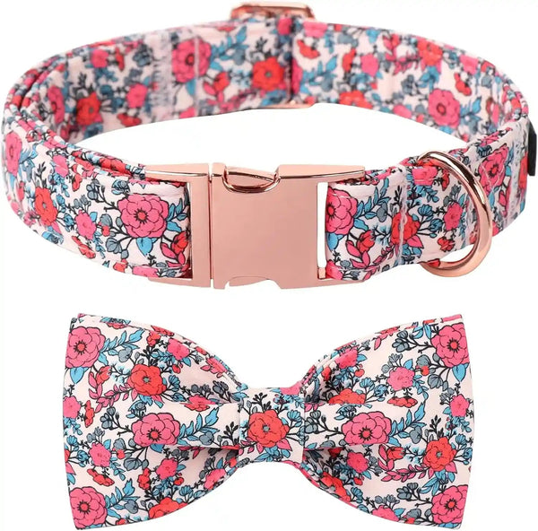 Lionet Paws Boy Dog Collar with Bowtie, Comfortable Adjustable Cute Navy Blue Bow Tie Collar for Male Dogs Gift, Xlarge, Neck 16-26 Inches32
