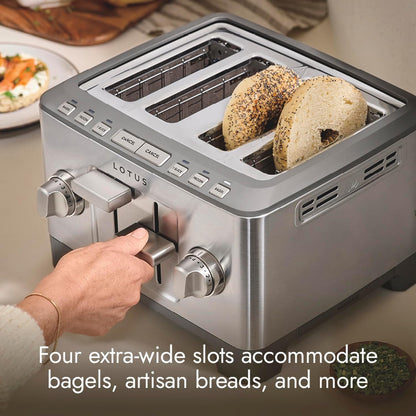 Toaster, 4-Slice Toaster with Bagel Function and Two 7-Setting Shade Selectors, the Four Slice, 1800 Watts, Stainless Steel, Professional Series, LTSTR5044
