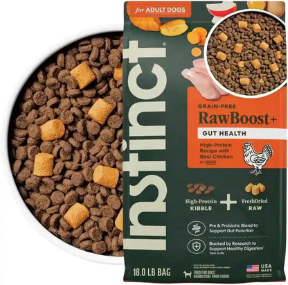Instinct Rawboost Gut Health, Dry Dog Food + Freeze Dried, Chicken, 3.5 Lb.10