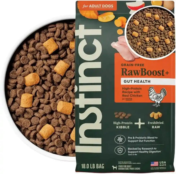 Instinct Rawboost Gut Health, Dry Dog Food + Freeze Dried, Chicken, 3.5 Lb.10