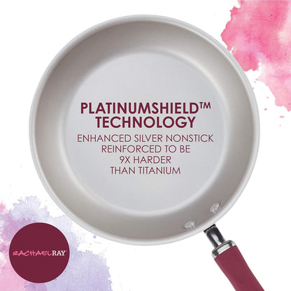 Create Delicious Nonstick Cookware Pots and Pans Set, 13 Piece, Burgundy Shimmer8