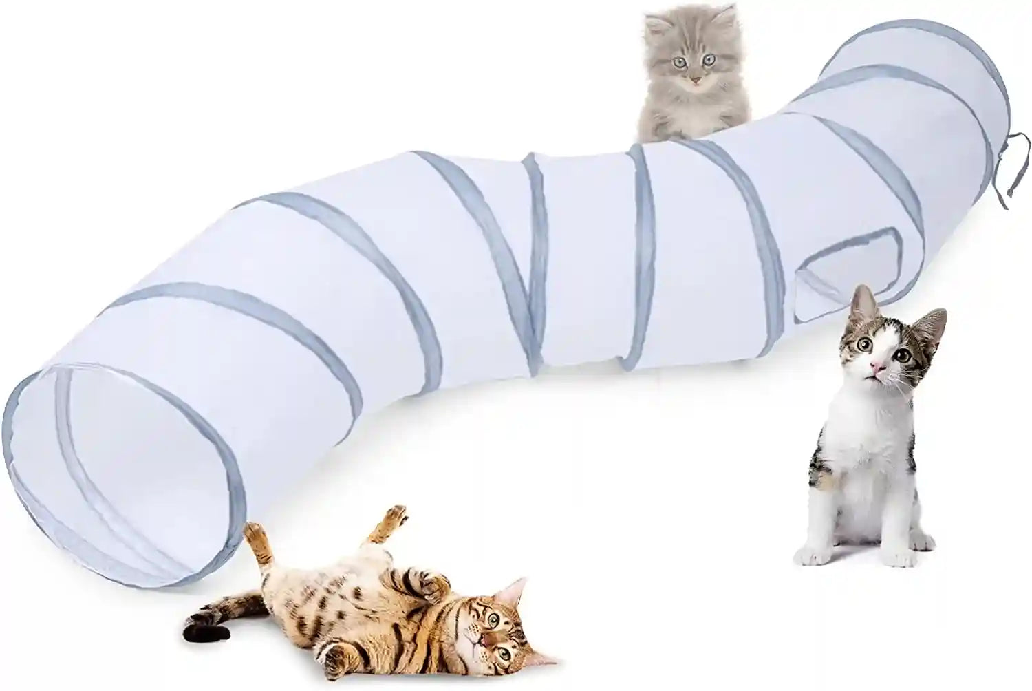 sheldamy-cat-tunnel-s-2-way-cat-tunnels-for-indoor-cats-collapsible-cat-play-tunnel-interactive-toy-maze-cat-house-with-1-play-ball-for-cats-puppy-kitty-kitten-rabbit-blue-black