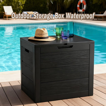 35 Gallon Outdoor Storage Box Waterproof,Deck Boxes Outdoor Waterproof,Resin Deck Box Delivery Boxes for outside for Package Delivery,Patio Cushions,Gardening Tools,Uv Resistant9