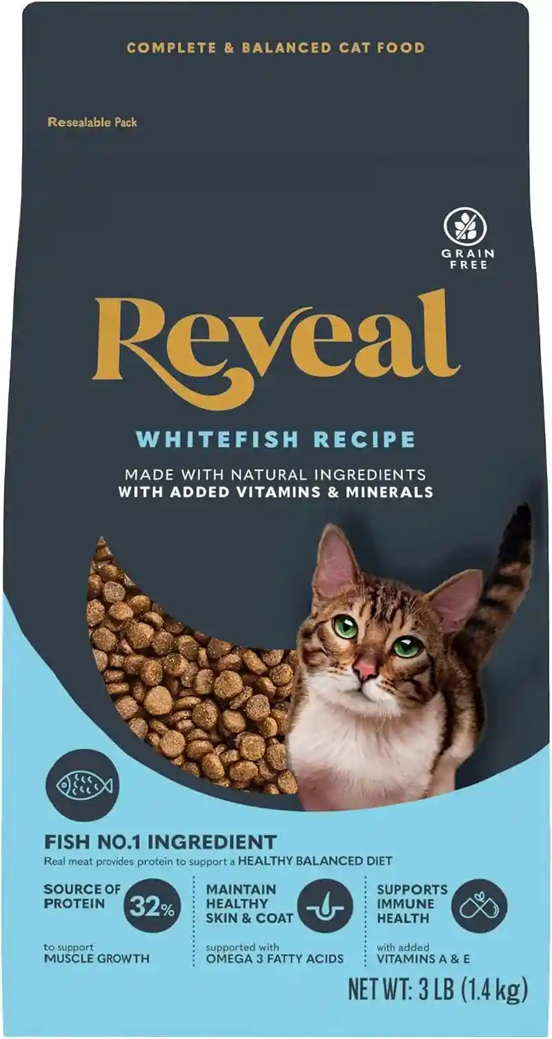 reveal-whitefish-grain-free-complete-dry-cat-food-3-lb-bag-high-quality-protein-grain-free-omega-3-fatty-acids-for-healthy-skin-coat-added-vitamins-minerals-complete-balanced