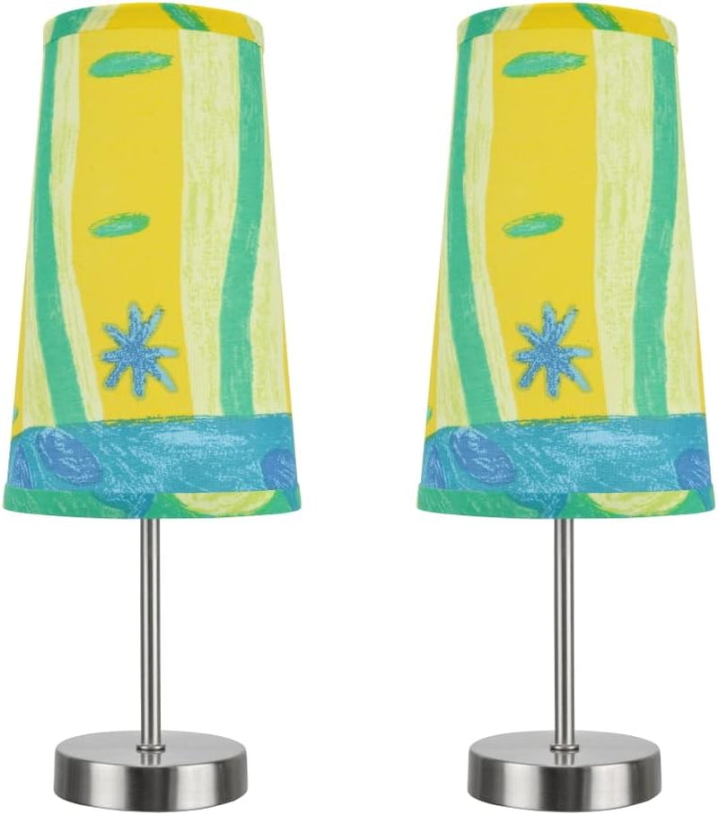 40084-4a-2-pack-set-1-light-candlestick-table-lamp-contemporary-design-in-satin-nickel-14-1-4-high-blue-yellow-green-lamp-shade