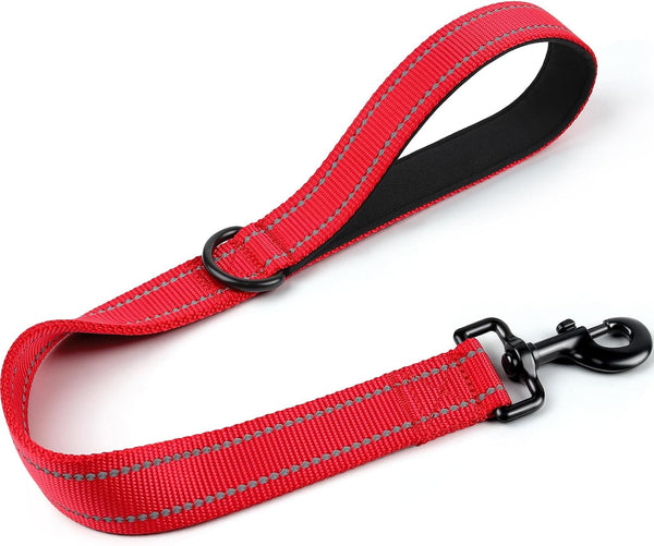 Joytale Short Dog Leash for Close Control & Training, 18", Black | Padded Comfort Handle, Reinforced Nylon Webbing, Secure Metal Clip, for Busy Streets & Heel Training17