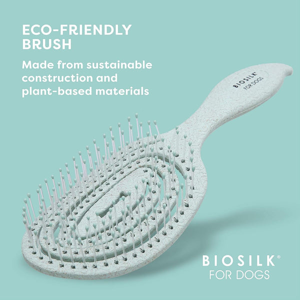 Biosilk for Pets Eco Friendly Detangling Pin Brush for Dogs, Gentle Dog Grooming Brush Designed to Help Remove Knots and Tangles and Support Healthy Coats for All Dogs | Gentle Grooming Brush Removes Knots and Tangles; Supports Healthy Coats for All Dog Breeds4