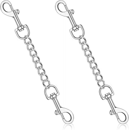 YUEPET Dog Safety Collar Clips 2 Pack Adjustable Prong Backup Clips Reflective Double Ended Backup Clasp Leash Connector for Dog Harness to Collar Safety Clip(Grey+Black) | Prong Collar Backup, Double-Ended Clips, Harness to Collar Connector, Reflective Strap, 7-8.2 in Adjustable Length, 2 Pack15