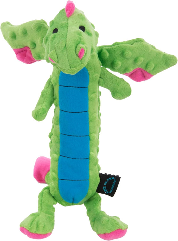 Godog Bubble Plush Dragons Squeaky Dog Toy, Chew Guard Technology - Coral, Large31