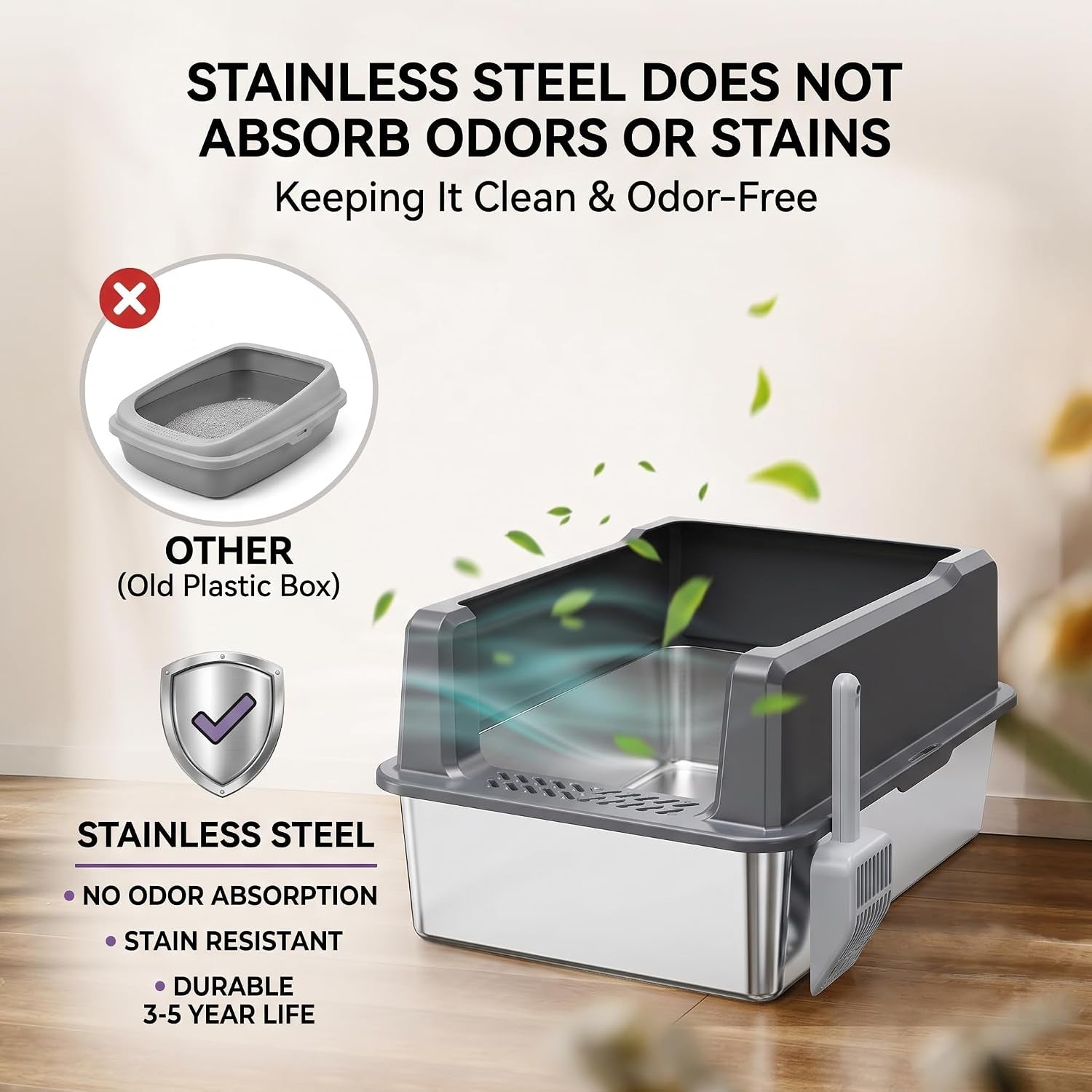 xxl-stainless-steel-cat-litter-box-with-lid-26x18x12-inches-12-inch-high-sides-for-big-and-multiple-cats-anti-urine-leakage-durable-metal