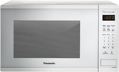 Panasonic Countertop Microwave Oven with Genius Sensor Cooking, Quick 30Sec, Popcorn Button, Child Safety Lock and 1100 Watts of Cooking Power - NN-SU656W - 1.3 Cu. Ft (White) | Child Lock, Sensor Cooking, 30-Second Quick Start1