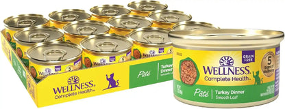 Wellness Complete Health Pate Adult Canned Wet Cat Food, Natural, Protein Rich, Grain Free, Chicken Entrée Recipe, 3 Oz, Pack of 24 Cans23