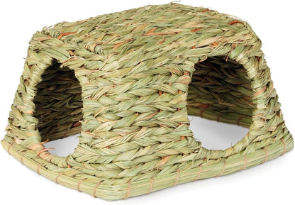 Prevue Pet Products Nature'S Hideaway Grass Hut Small Animal Toy - for Guinea Pigs, Rabbits, Chinchilla, Hamsters, Gerbils, & Mice, Woven Hay & Grass, Natural Hide & Explore Toy - Medium1