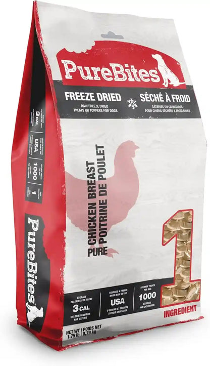 Purebites Chicken Breast Freeze Dried Dog Treats, 1 Ingredient, Made in USA, 8.6Oz10