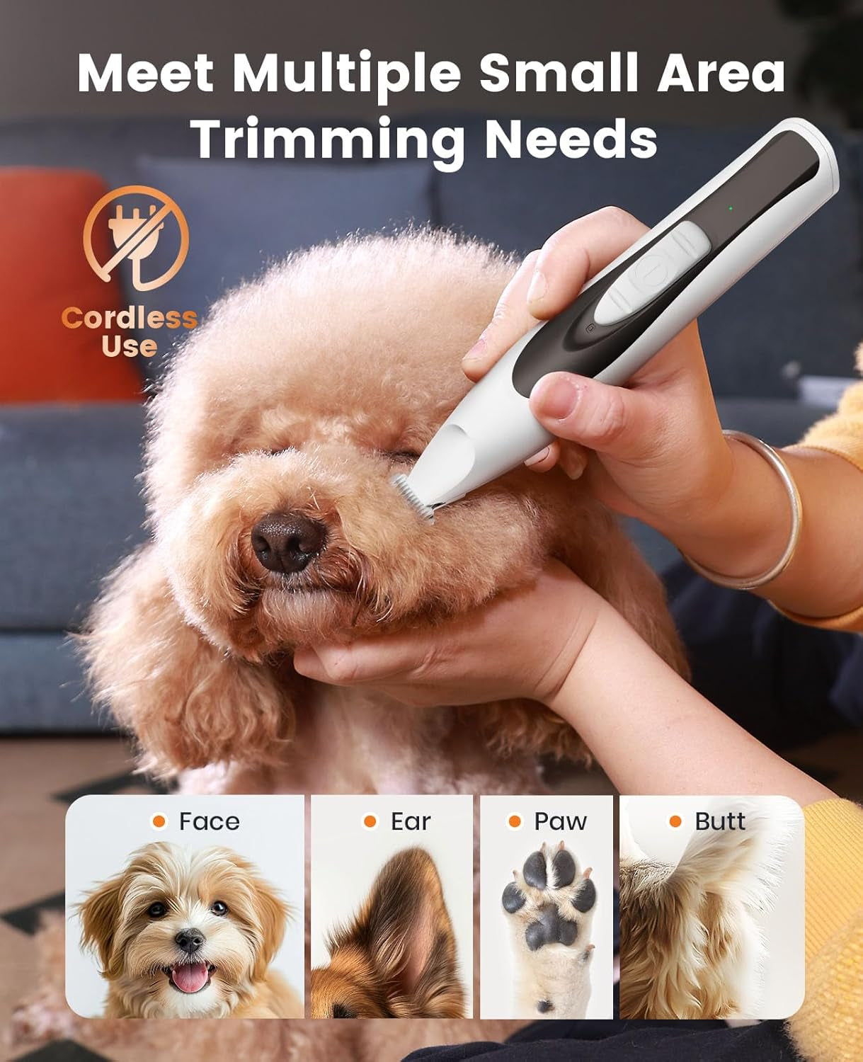 oneisall-low-noise-dog-paw-trimmer-with-led-light-35db-quiet-0-8inch-safe-blade-for-paws-ears-face-rump-cordless-pet-paw-grooming-clippers-for-dogs-cats