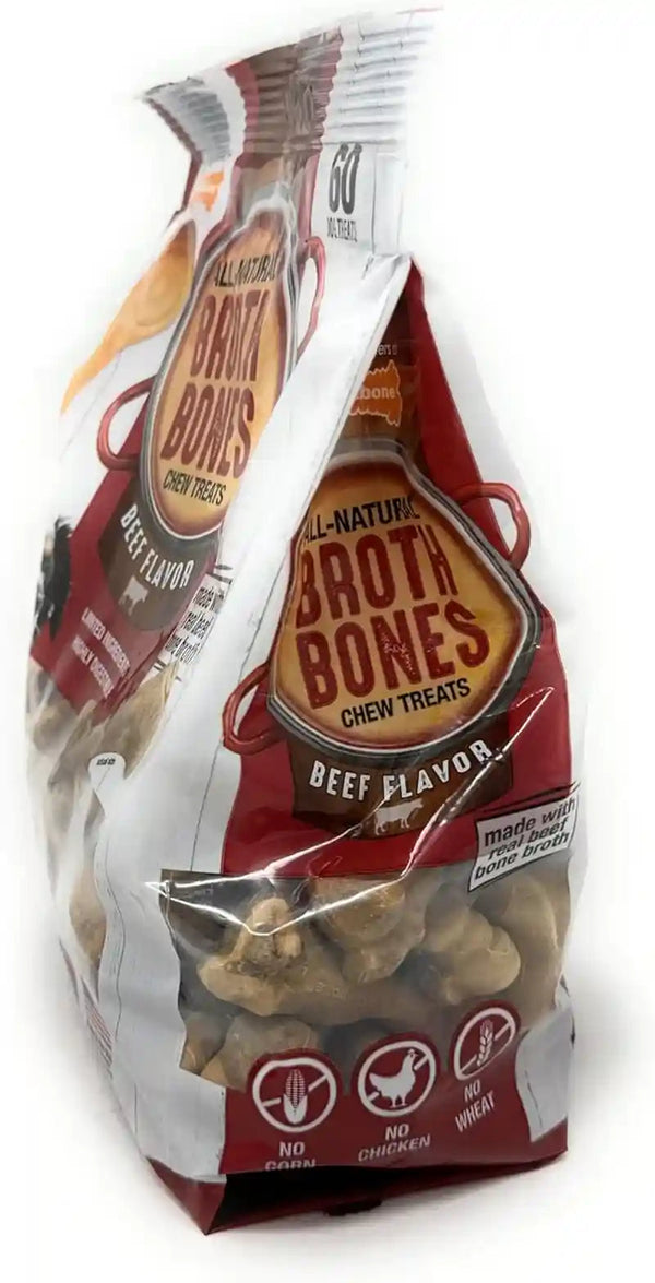 Nylabone Beef Broth Bones for Dogs, 60 Count, 2.6 Lbs4