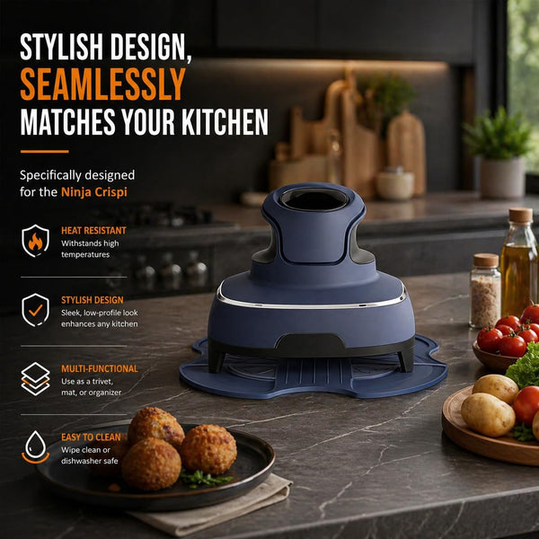 Tailored Ninja Crispi Powerpod Silicone Trivet – Hot Pads for Ninja Crispi Glass Air Fryer Accessories, Heat-Resistant, Non-Slip, Protection for Countertop, Fit Ninja FN101GY | FN101SG | FN101ST5